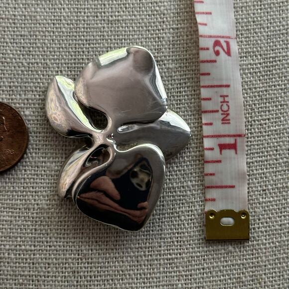 Angela Cummings 925 Sterling Orchid Brooch Pin - Picture 7 of 9